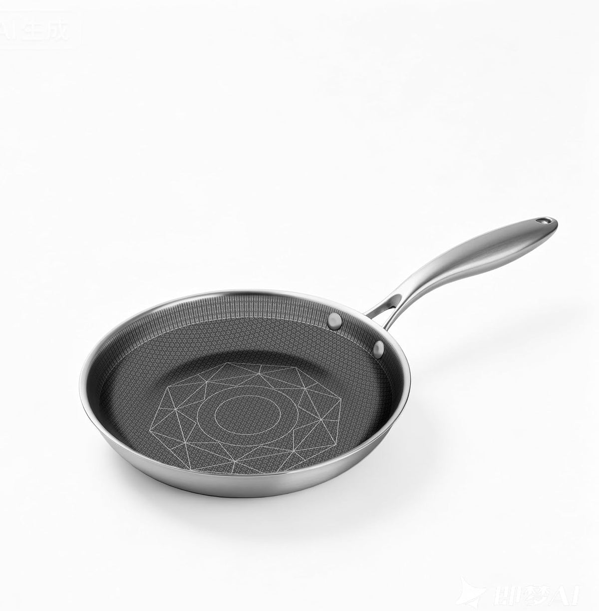 8-Inch Stainless Steel Pan, Hybrid Nonstick Frying Pan | 3-Ply Clad Cookware, Healthy & Non-Toxic, Dishwasher & Oven Safe, Stay-Cool Handle, Induction Compatible – Metal Utensil Safe